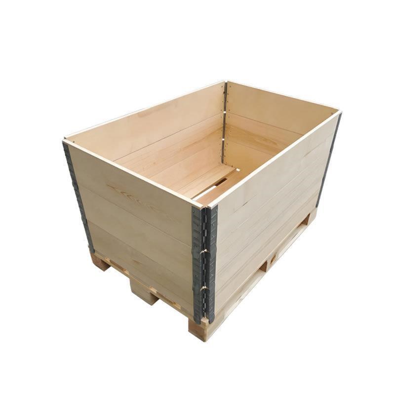 欧标定制出口f叉车周转折叠木质可拆卸托盘木箱合页铰链物流围板