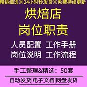烘焙店蛋糕房裱花师烘焙师店长领班收银导购员岗位职责行为规范