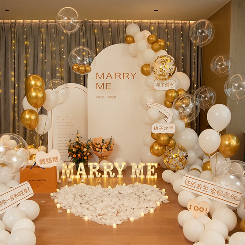 几百块搞定求婚布置m表白神器道具室内浪漫创意用品场景房间网红