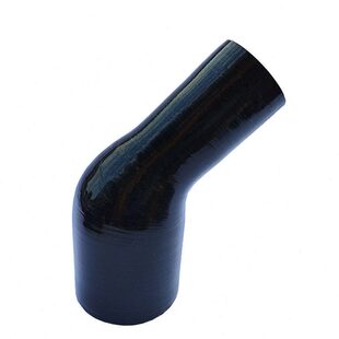 45度黑色大转小变径硅胶管涡轮增压进气管中冷接驳管耐高温矽胶管