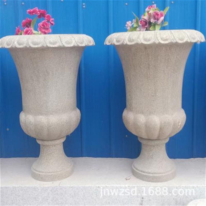 别墅大理石花盆厂家小区美w化石材盆景价钱自家庭院石器图片大全
