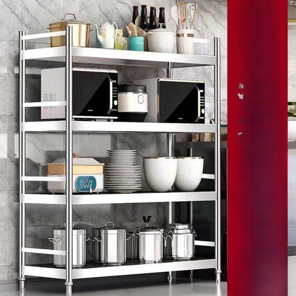 不锈钢厨房架子置物架微波炉烤箱架家用落地多层锅架储物收强之羽,厨房/烹饪用具,微波炉置物架,淘宝优惠券,粉丝福利购,淘宝优惠卷