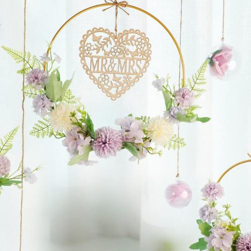 新年珠宝店天花吊顶玻璃球花环挂饰商场橱窗户外装饰布置空中吊饰