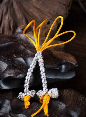 手按计数器珠配饰925银雕花现代银记数器手链点数器