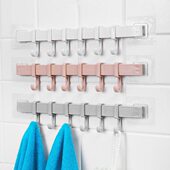 厨房挂钩架免打孔挂杆挂架强力粘胶卫生间墙壁墙上挂钩