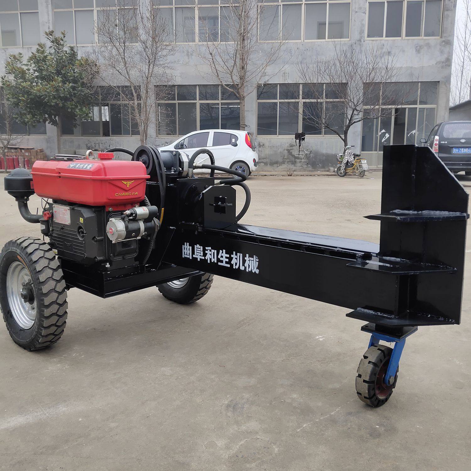 柴油动力强力硬木液压劈木机 移动式树墩破木机 卧式液压劈柴机,农机/农具/农膜,农用运输车辆,淘宝优惠券,粉丝福利购,淘宝优惠卷