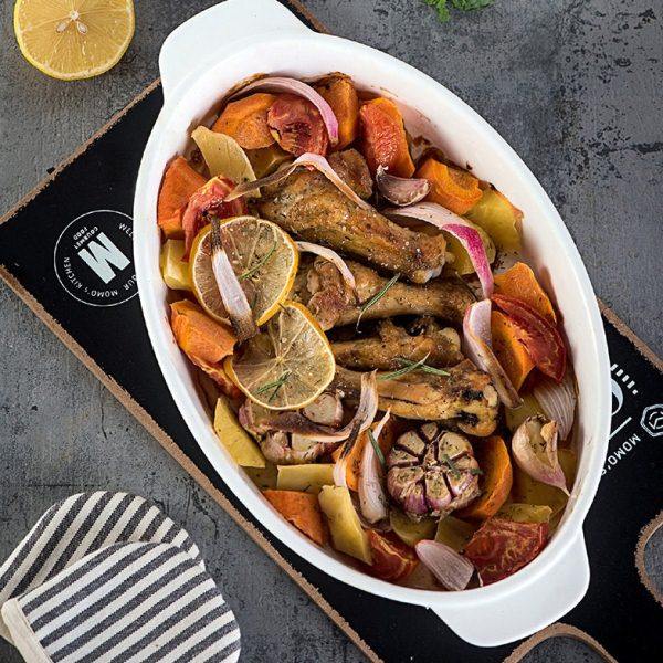 北欧风椭圆双耳烤碗  西式陶瓷烤盘焗饭纯色条纹12寸餐盘餐具