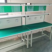 双层带灯流水线实验桌维修防静电工作台检验工作台无尘车间操作台