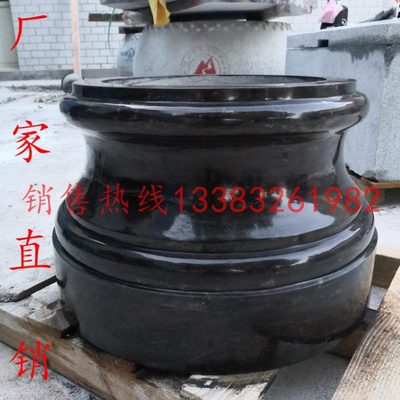 石雕石墩子石鼓实心大理石墩仿古青石鼓墩柱顶石空心石柱脚圆墩