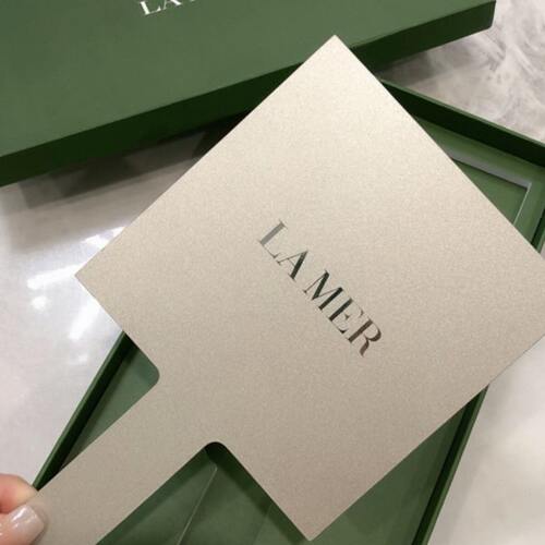 赠品结婚伴手礼 lamer化妆镜大牌手持镜 高颜值补妆镜 便携手柄镜