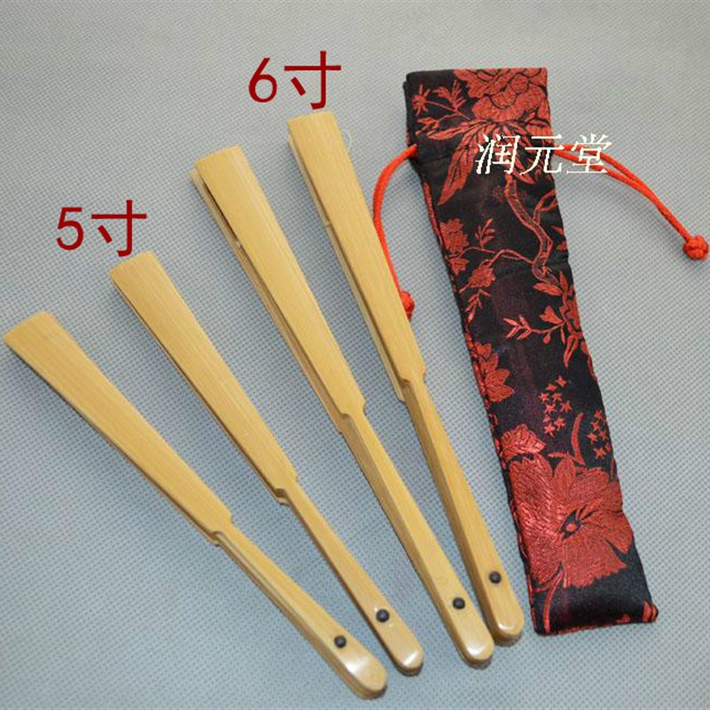 包邮文玩折扇迷你女士扇四寸五寸B六寸水磨玉竹扇骨空白宣纸扇面