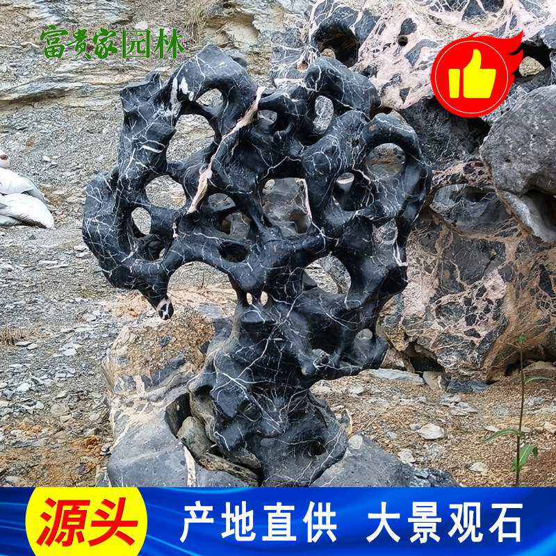 河源太湖石玲珑剔透 大型湖石 园林造型摆石 奇形千姿百态假山石