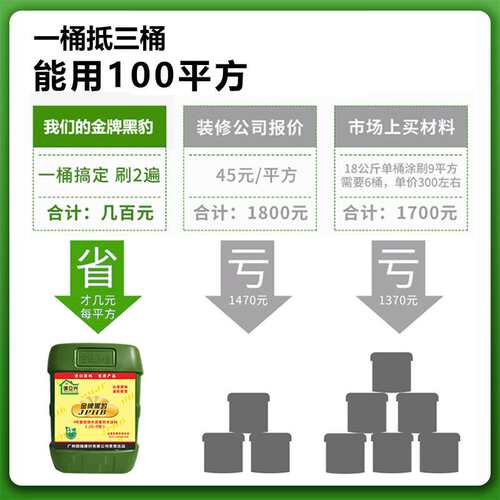 黑豹防水涂料德立兴 屋面楼顶内外墙卫生间JS聚合物防水胶 I型