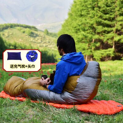 黑冰24新款户外露营睡袋Z400高蓬松Z700拒水鹅绒便携木乃伊式保暖