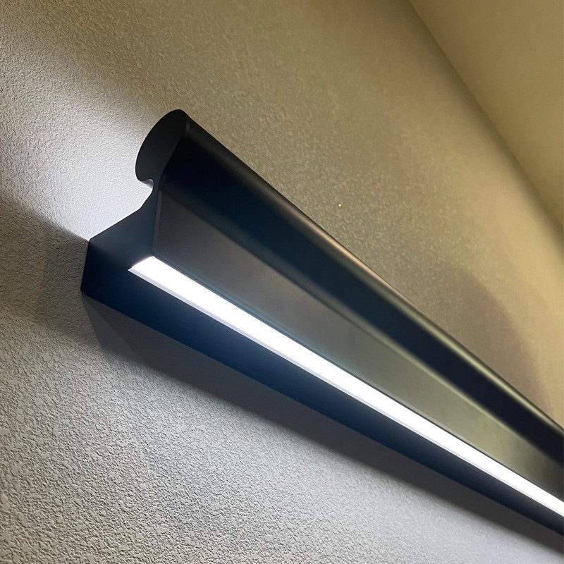 客厅极简楼梯扶手灯铝合金靠墙壁灯复式别墅O家用过道极简创意灯