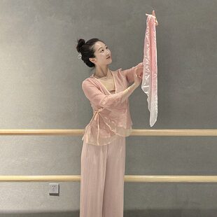 古典舞蹈服练功服女飘逸纱衣中国舞身韵服喇叭袖 中国风古风演出服