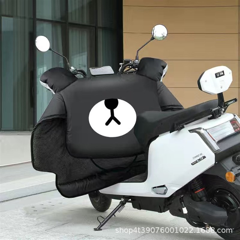电动车挡风被冬季l加绒加厚电瓶摩托车防风罩通用新款防雨防水