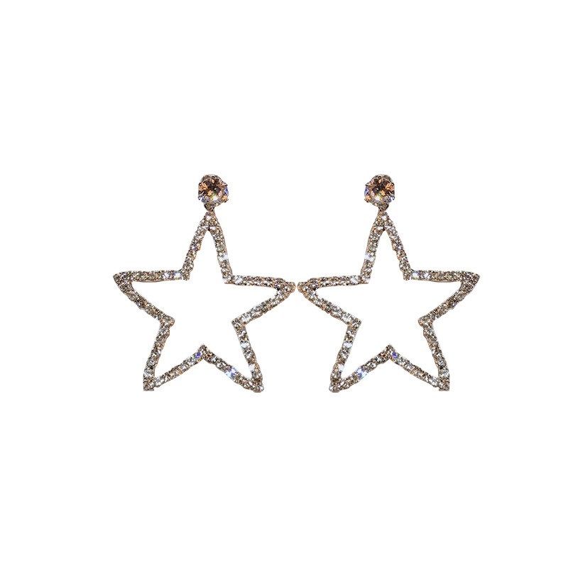 简约五角星耳夹i无耳洞女网红大气耳环2021新款潮银针耳钉夸张耳