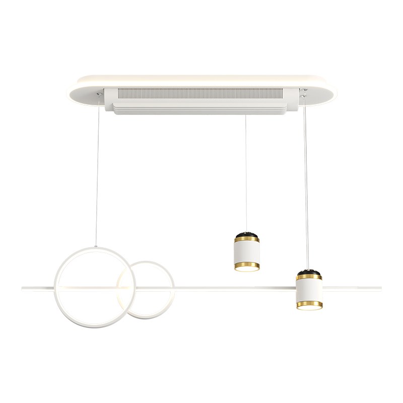 简约无叶风扇灯全光谱餐吊灯北欧现代创意艺术氛围餐桌吧台餐厅灯