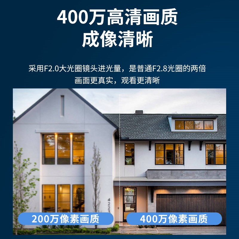 大华400万网络poe供电高清夜视监控摄像头语音远程室外FW1430