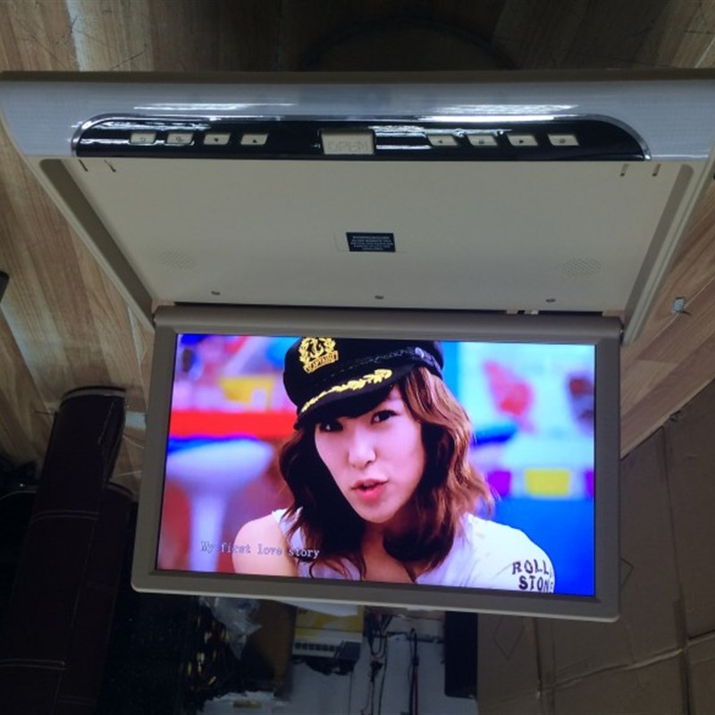 吸顶屏高清车顶显示屏12V24伏汽车载15寸19电视MP5客货车盘商务
