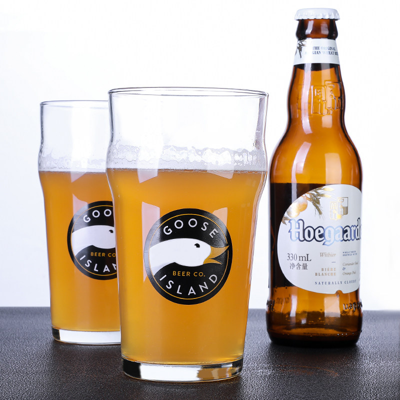 简序美国GOOSEISLAND鹅岛专用啤酒杯皮尔森英式精酿IPA品脱杯定制