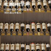 高端红酒架金属层架倒放葡萄酒装 饰酒柜架子发光酒瓶层板悬挂定制