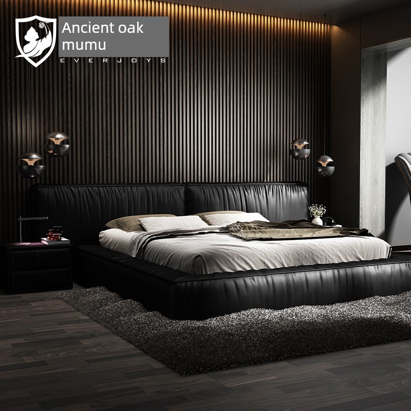 现代无障碍豪华悬挂式主卧室大床经典大气1.8米F双人床2米X 2.202