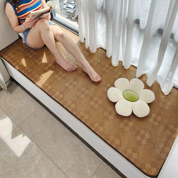 飘窗垫夏季凉席阳台垫榻榻米坐垫藤席地毯式窗台垫子2024新款定制,居家布艺,飘窗垫,淘宝优惠券,粉丝福利购,淘宝优惠卷