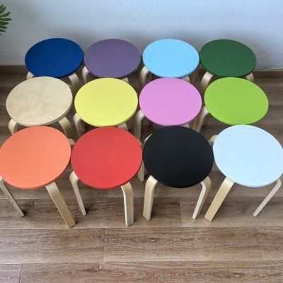 北欧风桦木凳实木圆凳家用餐桌凳简约彩色可叠放客厅时尚椅子板凳,住宅家具,矮凳,淘宝优惠券,粉丝福利购,淘宝优惠卷