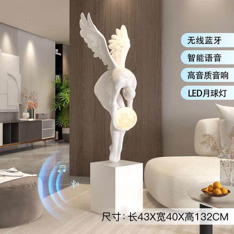 极高级简装饰品美l艺术奢玄关店铺意感落地展厅陈轻式雕塑摆件人