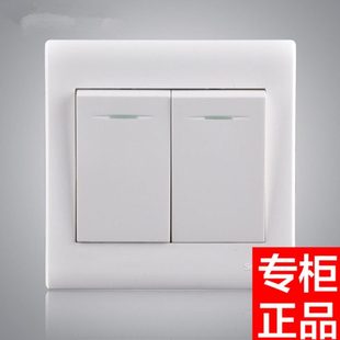 86型二位触点自动复位回弹开关按钮面板 强弱电路触发式常开回位