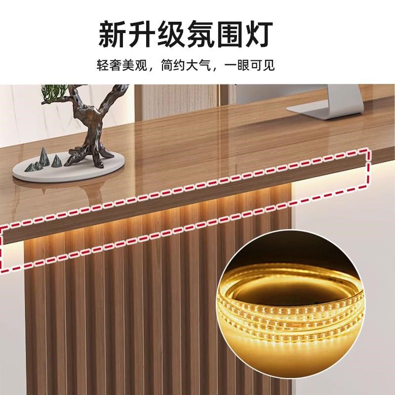 收银柜台店铺小型吧台轻奢高级感商用餐饮柜台公司前台美容院接待