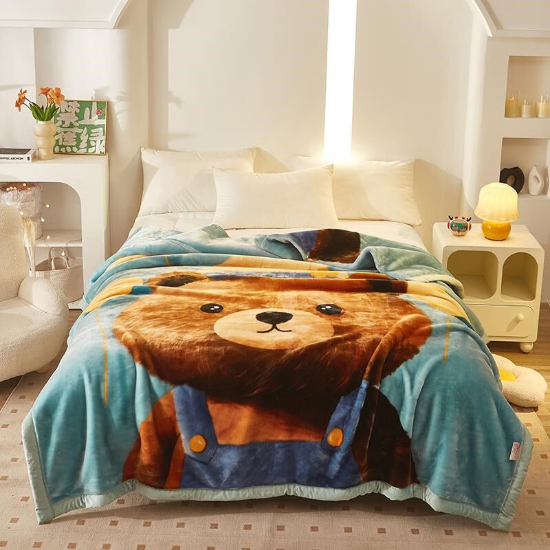 拉舍尔毛毯加厚冬公室午睡毯床上用单人盖毯季珊瑚超柔绒毯