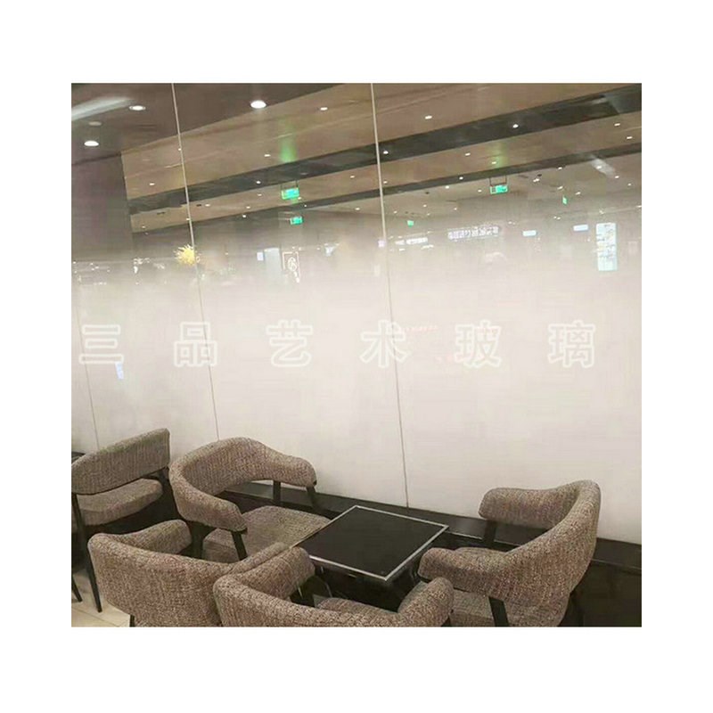 办公室售楼部酒店大堂屏风卫生间隔断渐变夹丝夹绢玻璃直销