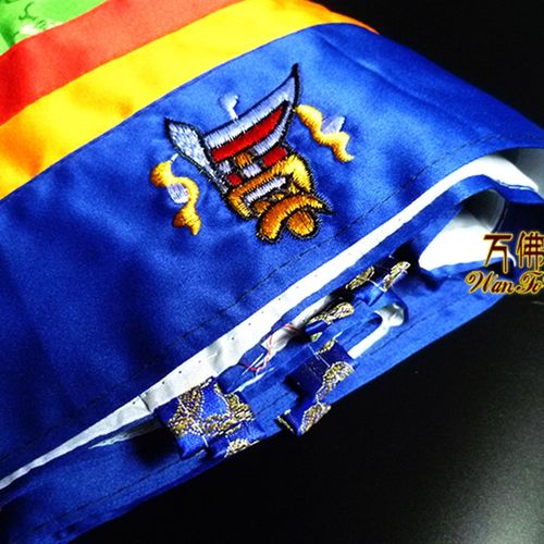 尼泊尔围幔藏式佛堂装饰布艺八吉祥帷幔墙围挂帘桌围五色普玛 5米