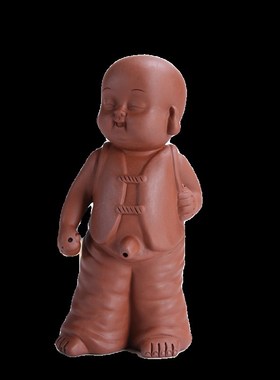 紫砂创意可爱撒尿童子家居装饰摆件手工客厅办公室茶桌面摆设茶宠