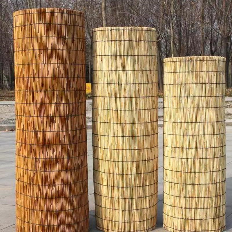 遮碳中式落地窗外装风格大卷植绒化工光度芦苇帘70卷帘高飘窗客厅