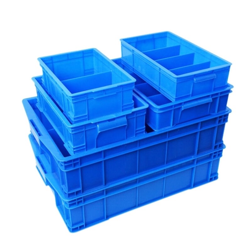 伏兴分格箱多格塑料收纳盒零件盒周转箱工具箱物料配件盒蓝色宽二