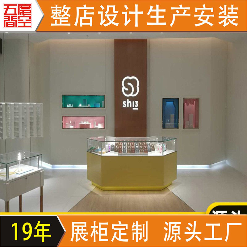 商场珠宝专卖店玻璃展示柜装修设计黄金首饰陈列架厂家直销中岛柜