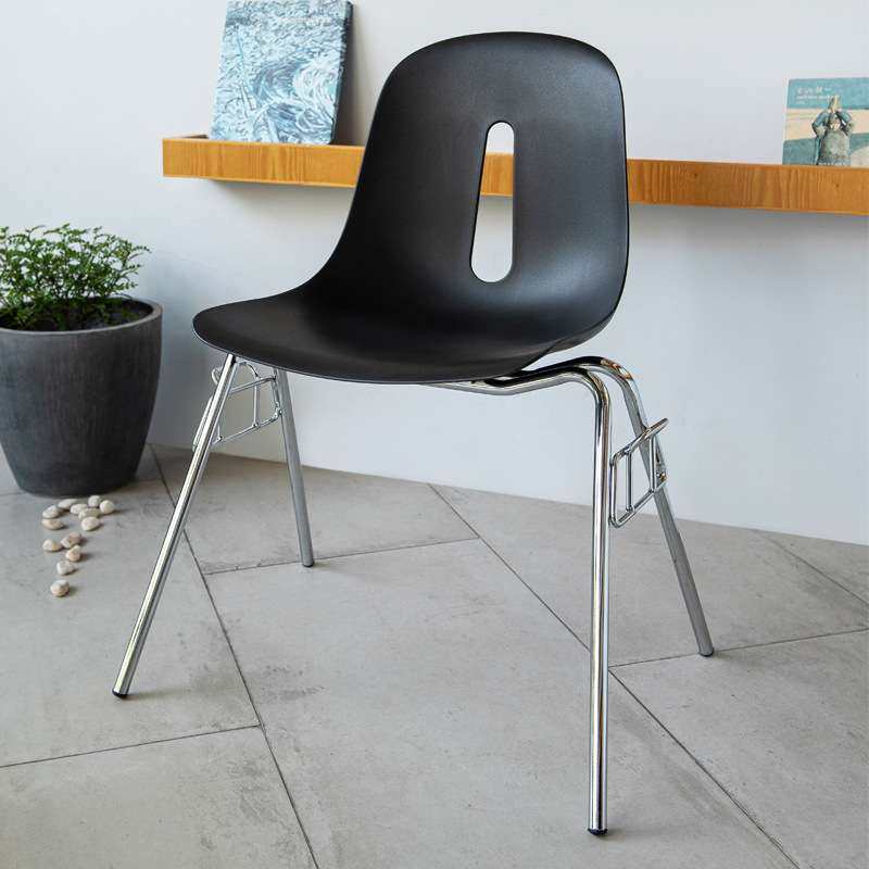 北欧网红餐椅中古设计师家用无扶手椅现代简约办公可叠放靠背椅子