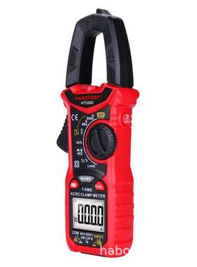 HT206A红色高精度600A交流钳形万用表 全自动智能数字钳形表