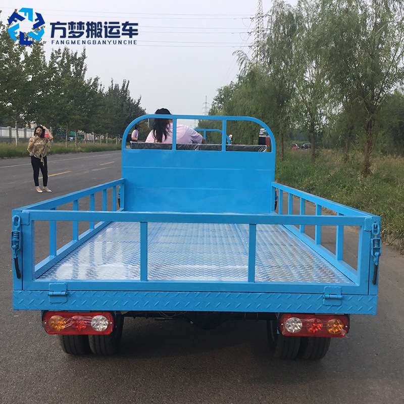 厂家直供仓库物流拉货倒货车载重王牵引电动四轮平板搬运周转车