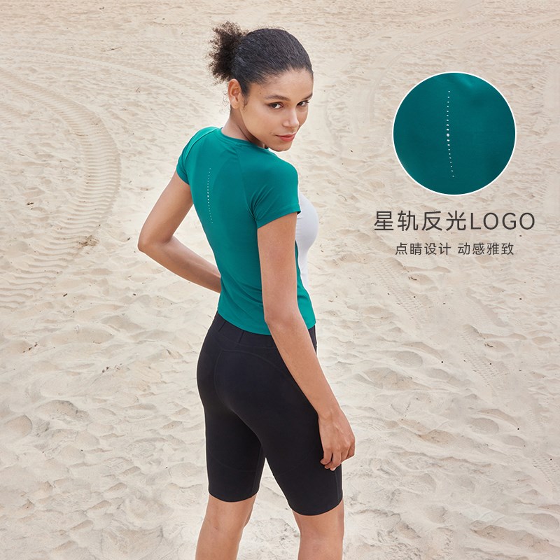 粒子狂热  运动短袖春夏女轻薄抑菌高弹健身瑜伽T恤TP106