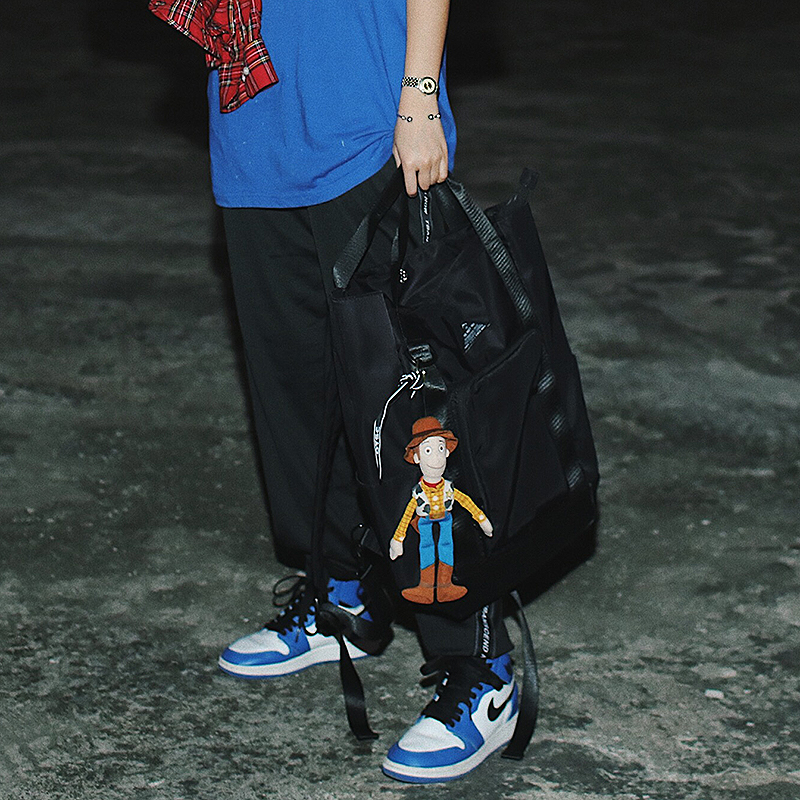 背包双肩包男国潮潮牌ins街头欧美旅行百搭休闲轻便手提两用书包