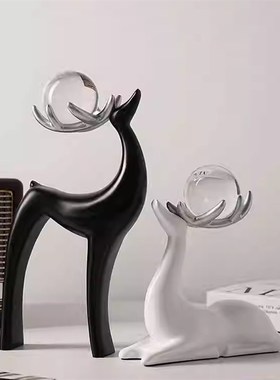 现代简约创意水晶球摆件家居客厅酒柜玄关办公室桌面装饰品