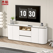 现代简约岩板电视柜落地高款 储物柜客厅卧室家用小户型4D114