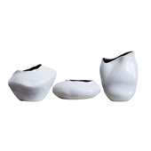 异形圆瓶 饰品摆件 现代客厅创意纯色陶瓷花瓶花器花插摆件 酒柜装