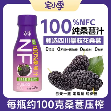 宅小季不加水NFC纯桑葚果汁原浆饮品