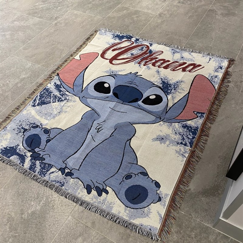 史迪仔星际宝贝史迪奇Stitch沙发毯卡通风史迪仔家居装饰毯野餐垫